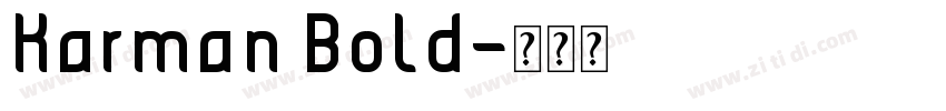 Karman Bold字体转换